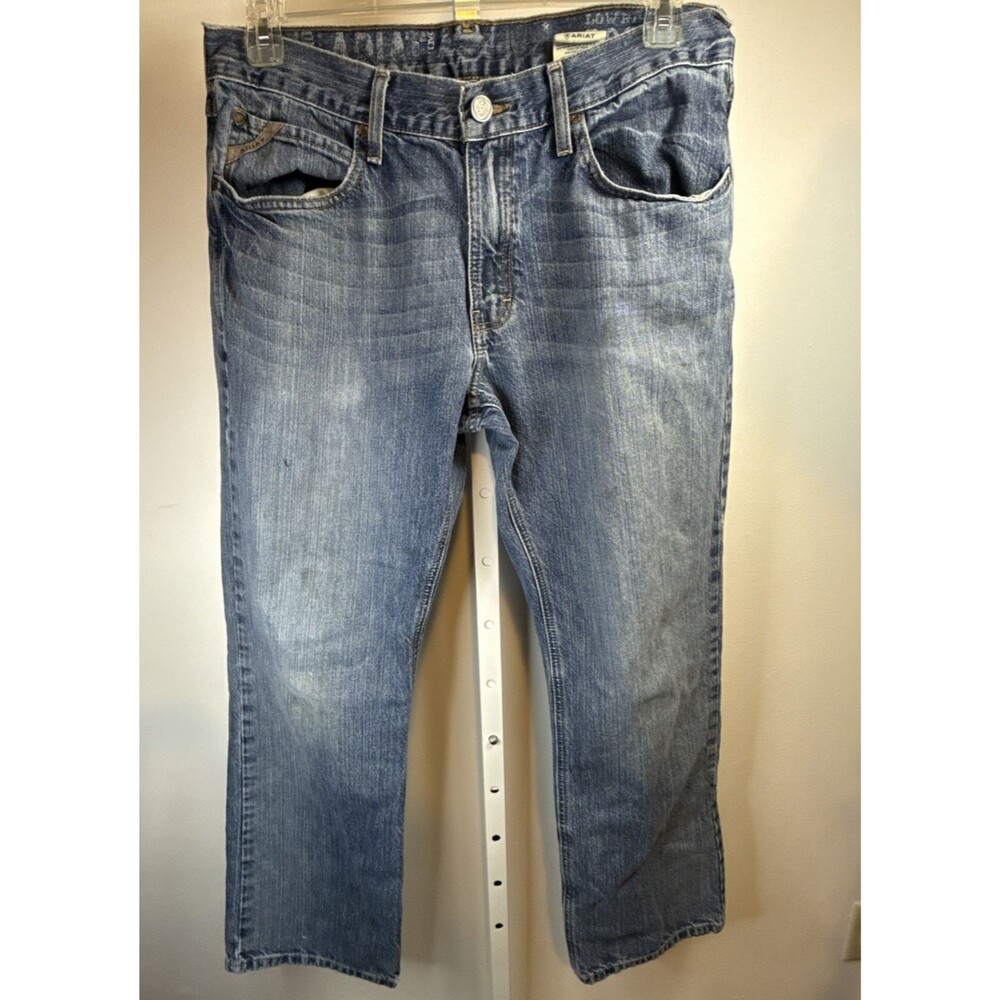 Ariat M4 Low Rise Boot Jeans Men's 33 x 32 Blue Medium Wash Bootcut Denim**